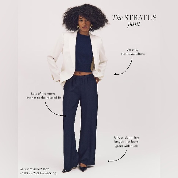 NWT (XXL) J. Crew Stratus Pants in Textured Satin- Ivory - Picture 3 of 3